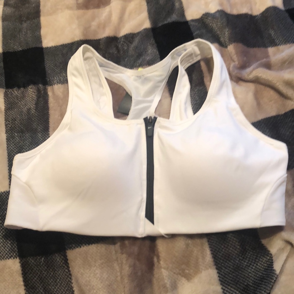 Nike zip up sports bra